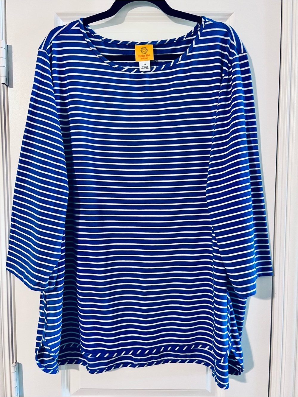 Blue & White Striped Top